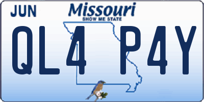 MO license plate QL4P4Y