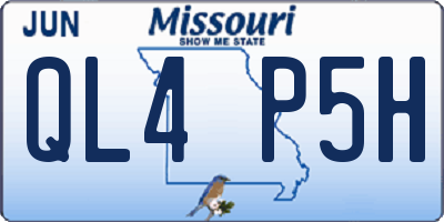 MO license plate QL4P5H