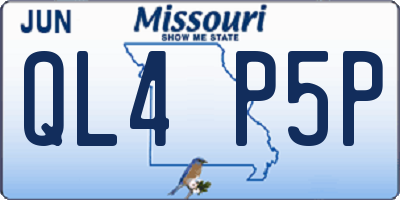 MO license plate QL4P5P