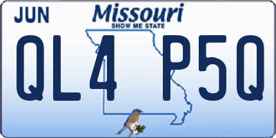 MO license plate QL4P5Q