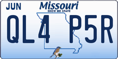 MO license plate QL4P5R