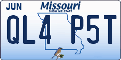 MO license plate QL4P5T