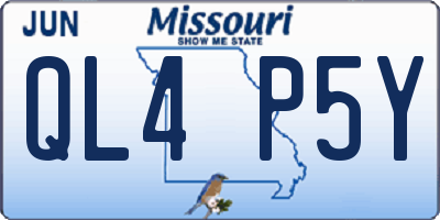 MO license plate QL4P5Y