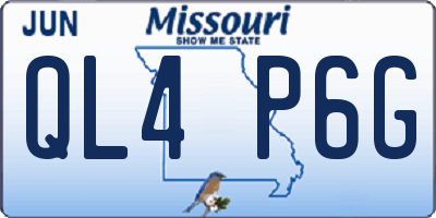 MO license plate QL4P6G