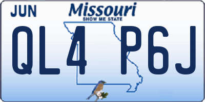 MO license plate QL4P6J