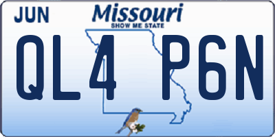 MO license plate QL4P6N