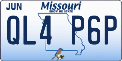 MO license plate QL4P6P