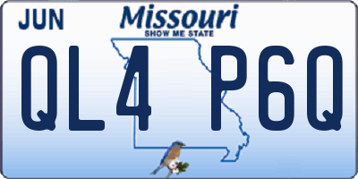 MO license plate QL4P6Q