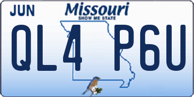 MO license plate QL4P6U
