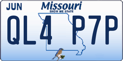 MO license plate QL4P7P