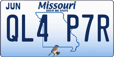 MO license plate QL4P7R