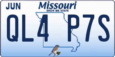MO license plate QL4P7S