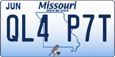 MO license plate QL4P7T