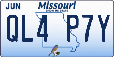 MO license plate QL4P7Y