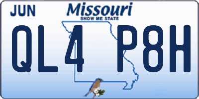 MO license plate QL4P8H