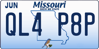 MO license plate QL4P8P