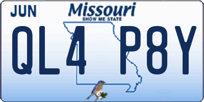 MO license plate QL4P8Y