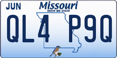 MO license plate QL4P9Q