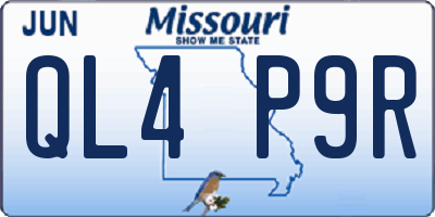 MO license plate QL4P9R