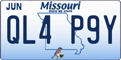 MO license plate QL4P9Y