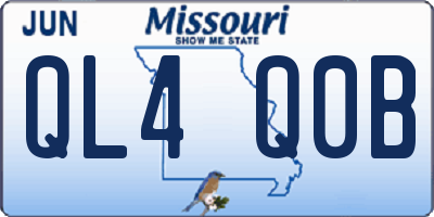 MO license plate QL4Q0B