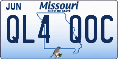 MO license plate QL4Q0C