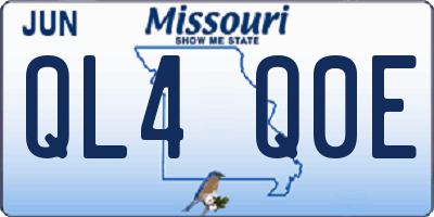 MO license plate QL4Q0E