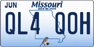 MO license plate QL4Q0H