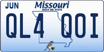 MO license plate QL4Q0I