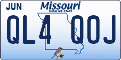 MO license plate QL4Q0J