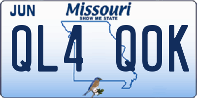 MO license plate QL4Q0K