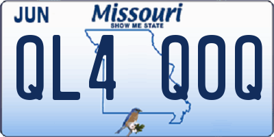 MO license plate QL4Q0Q