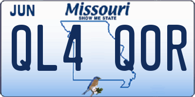 MO license plate QL4Q0R