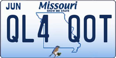 MO license plate QL4Q0T