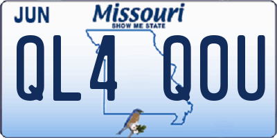 MO license plate QL4Q0U