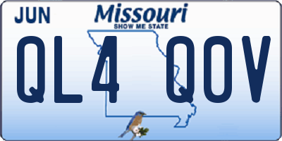 MO license plate QL4Q0V