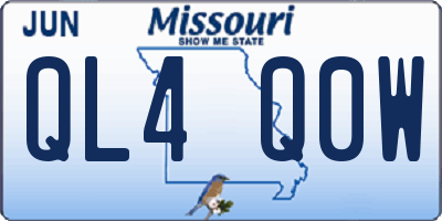 MO license plate QL4Q0W