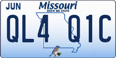 MO license plate QL4Q1C