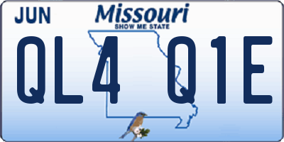 MO license plate QL4Q1E