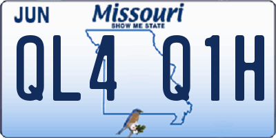 MO license plate QL4Q1H