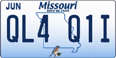 MO license plate QL4Q1I