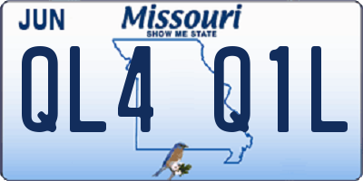 MO license plate QL4Q1L
