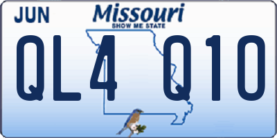 MO license plate QL4Q1O