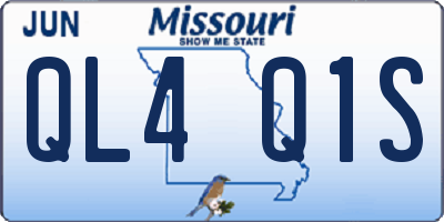 MO license plate QL4Q1S