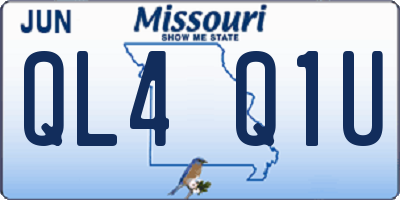 MO license plate QL4Q1U