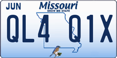 MO license plate QL4Q1X