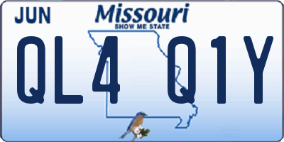 MO license plate QL4Q1Y