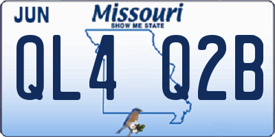 MO license plate QL4Q2B