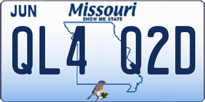 MO license plate QL4Q2D