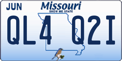 MO license plate QL4Q2I